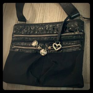 Brighton | Black Nylon/Leather Crossbody